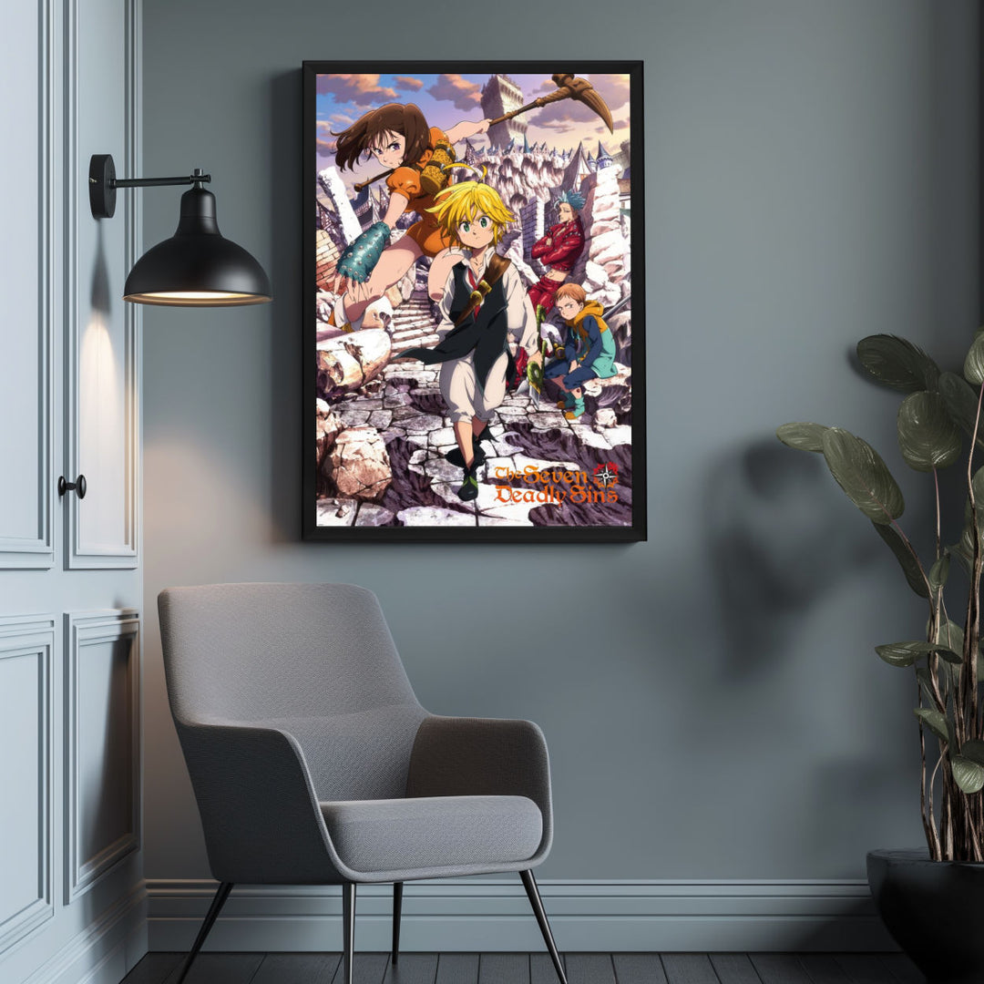 Background with Framed Poster