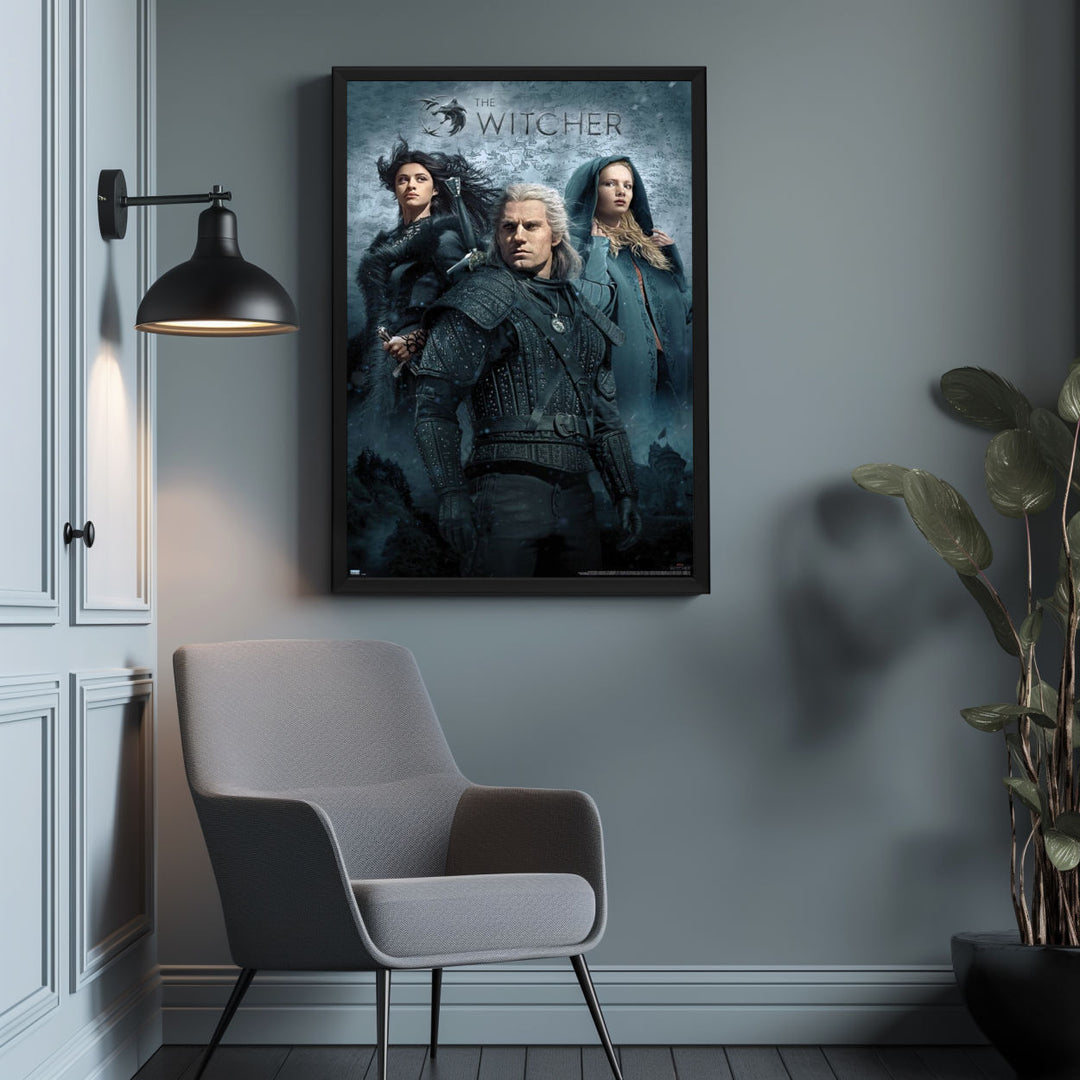 Background with Framed Poster