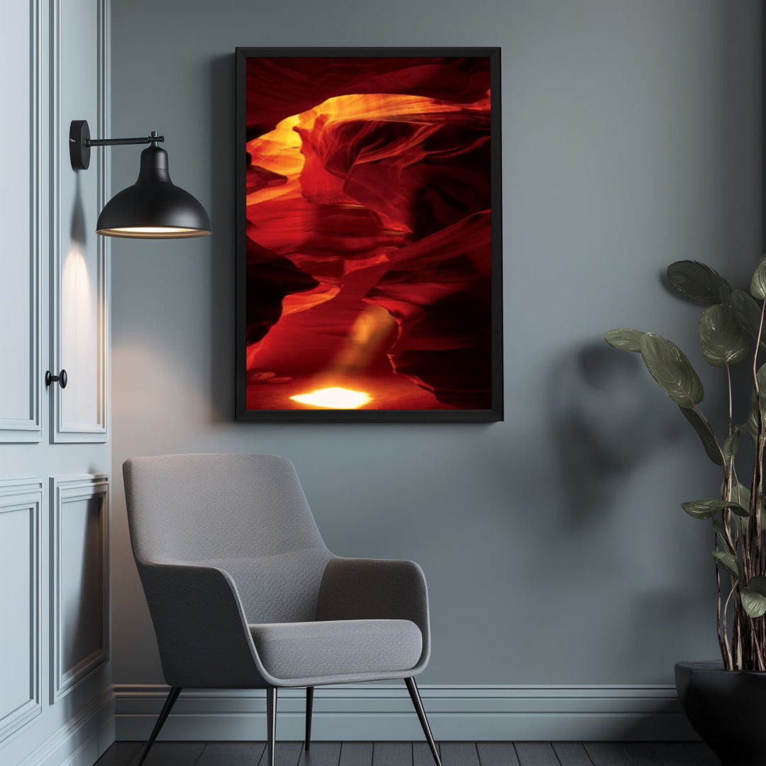 Background with Framed Poster