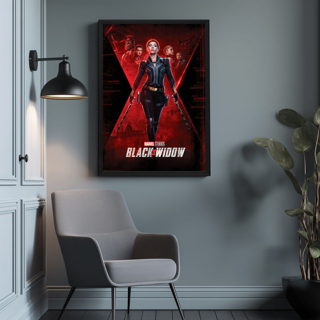 Background with Framed Poster
