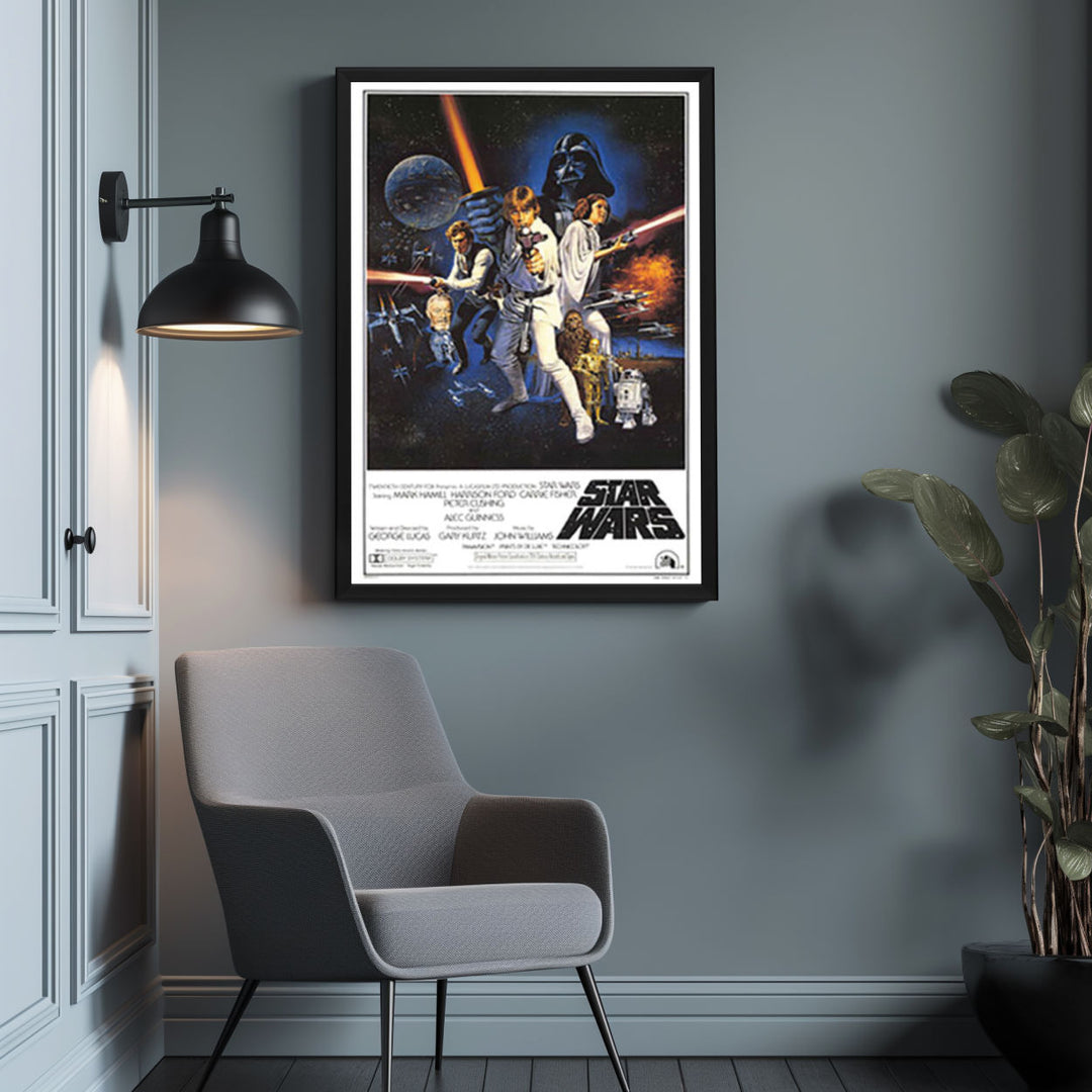 Background with Framed Poster