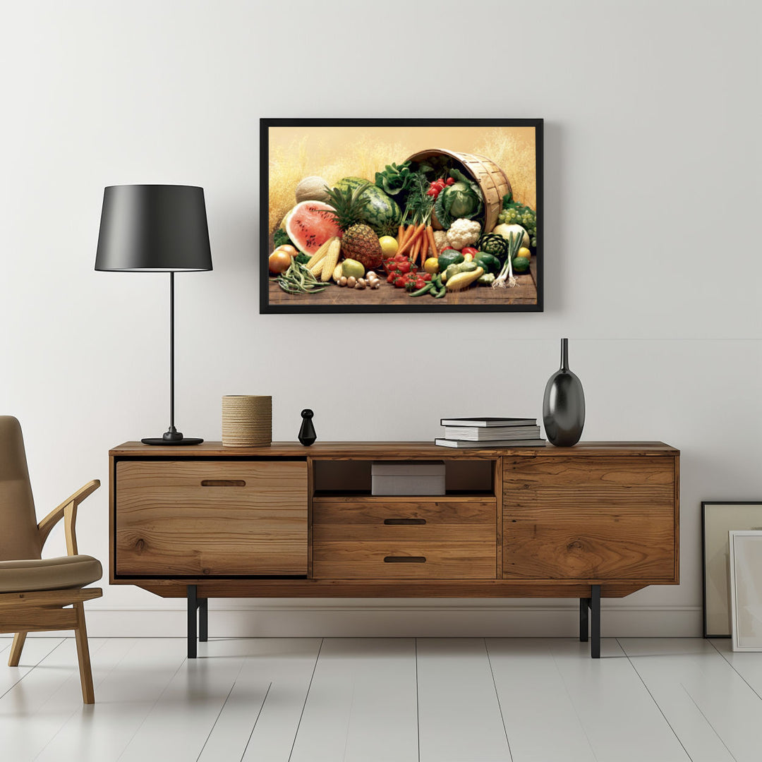 Background with Framed Poster