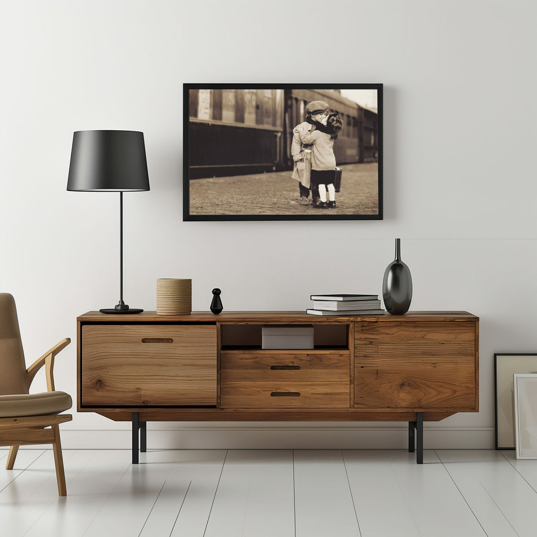 Background with Framed Poster
