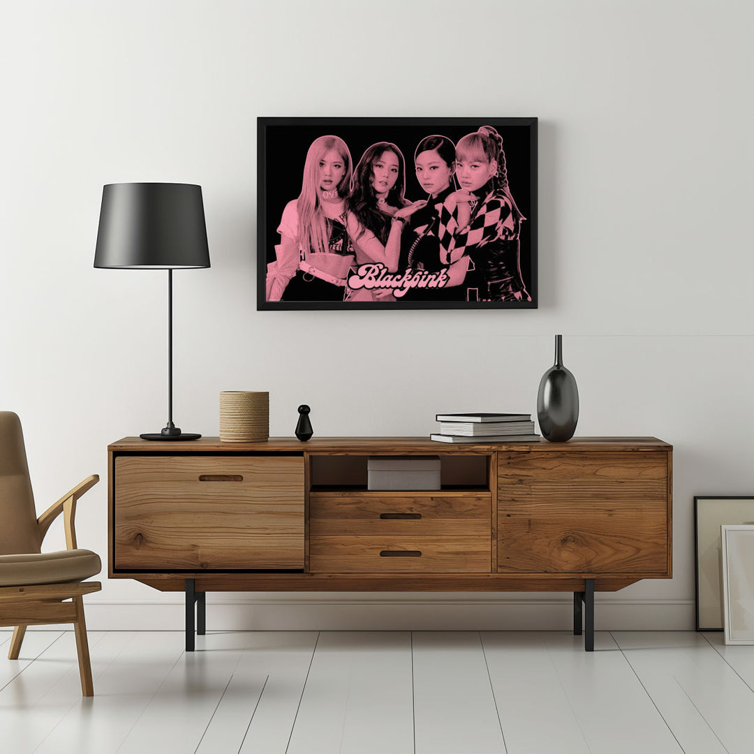Background with Framed Poster