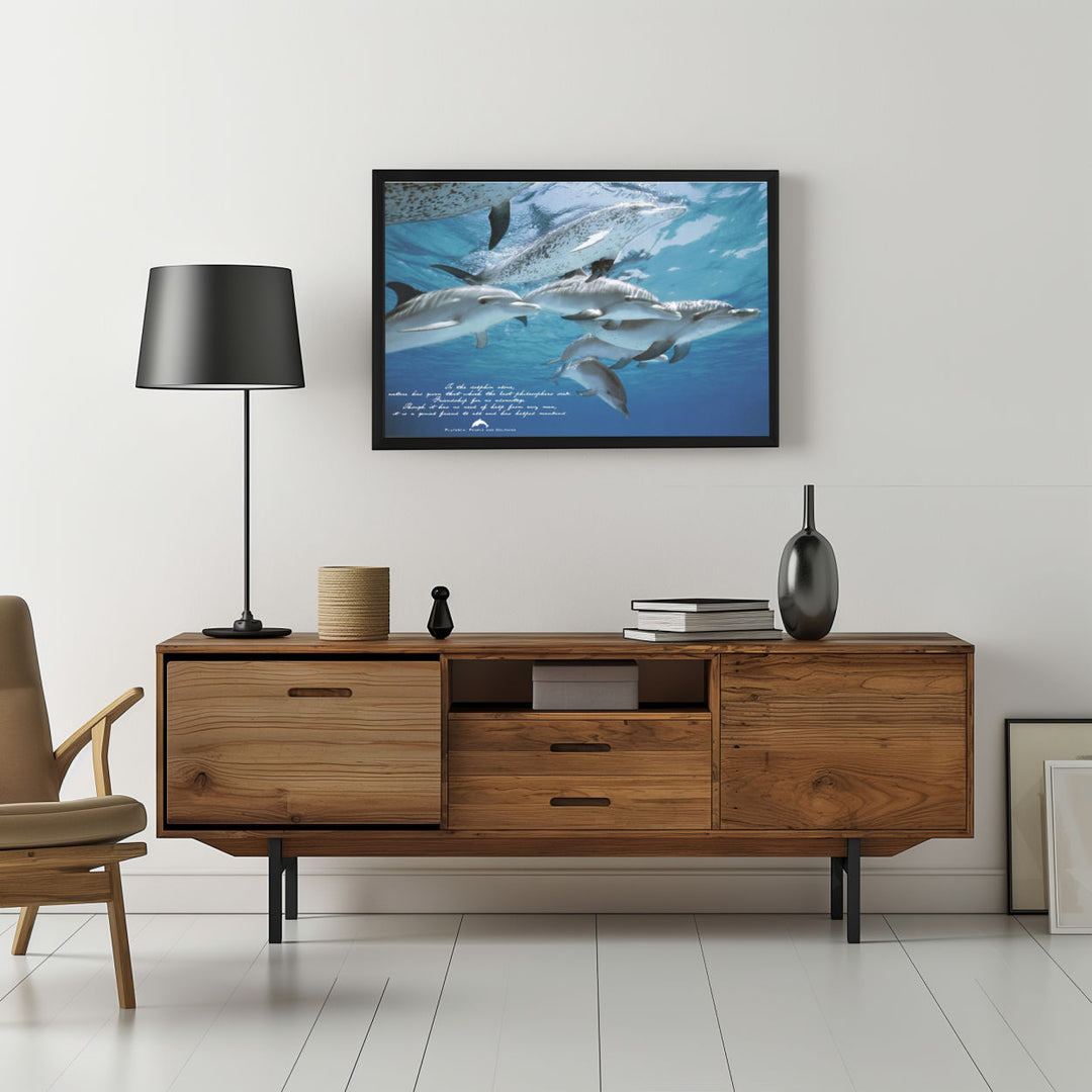 Background with Framed Poster