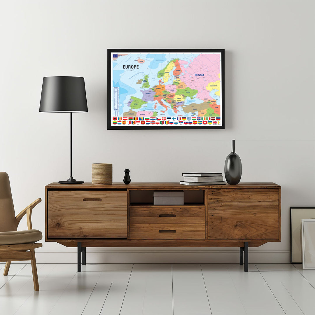 Background with Framed Poster