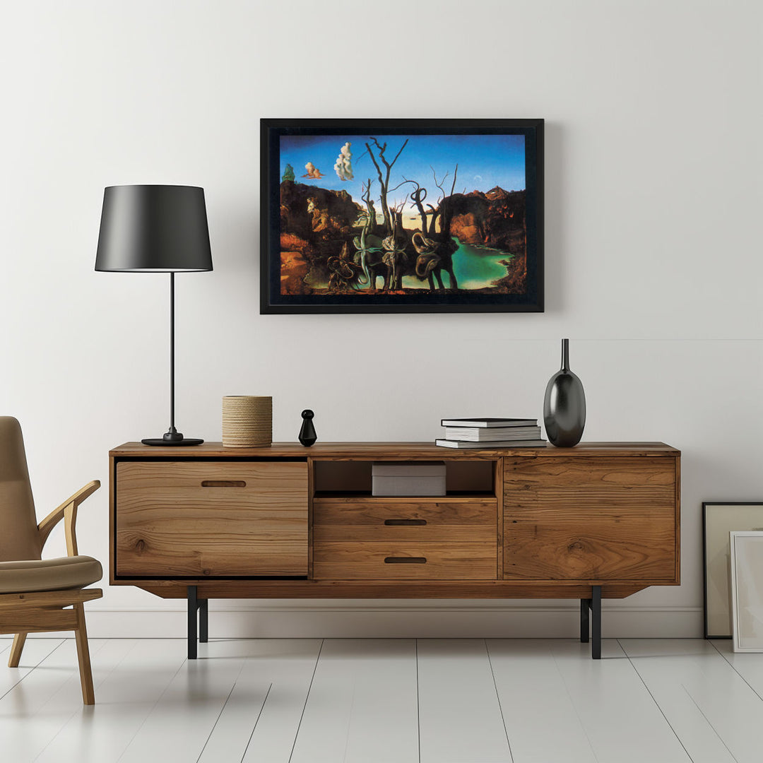 Background with Framed Poster