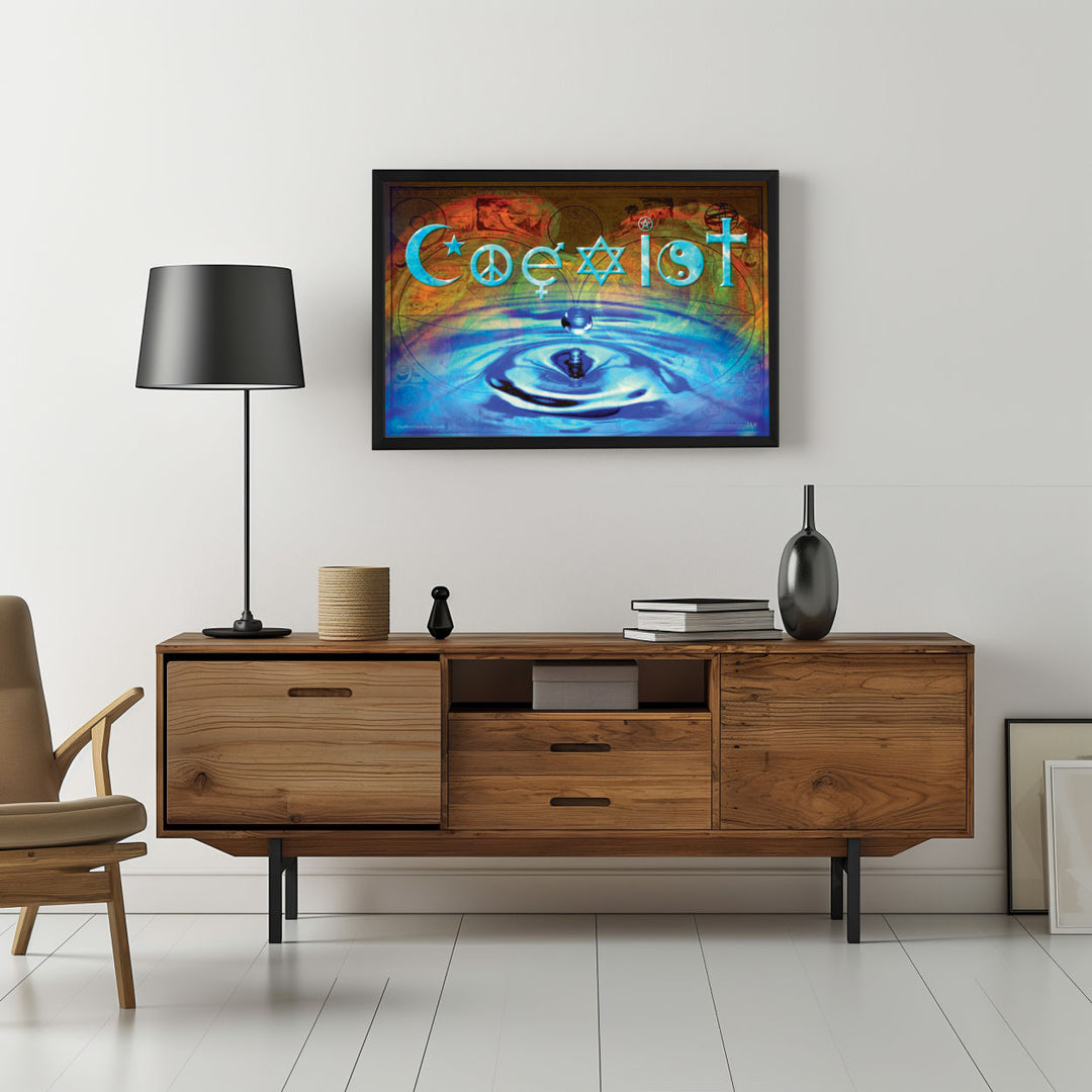Background with Framed Poster