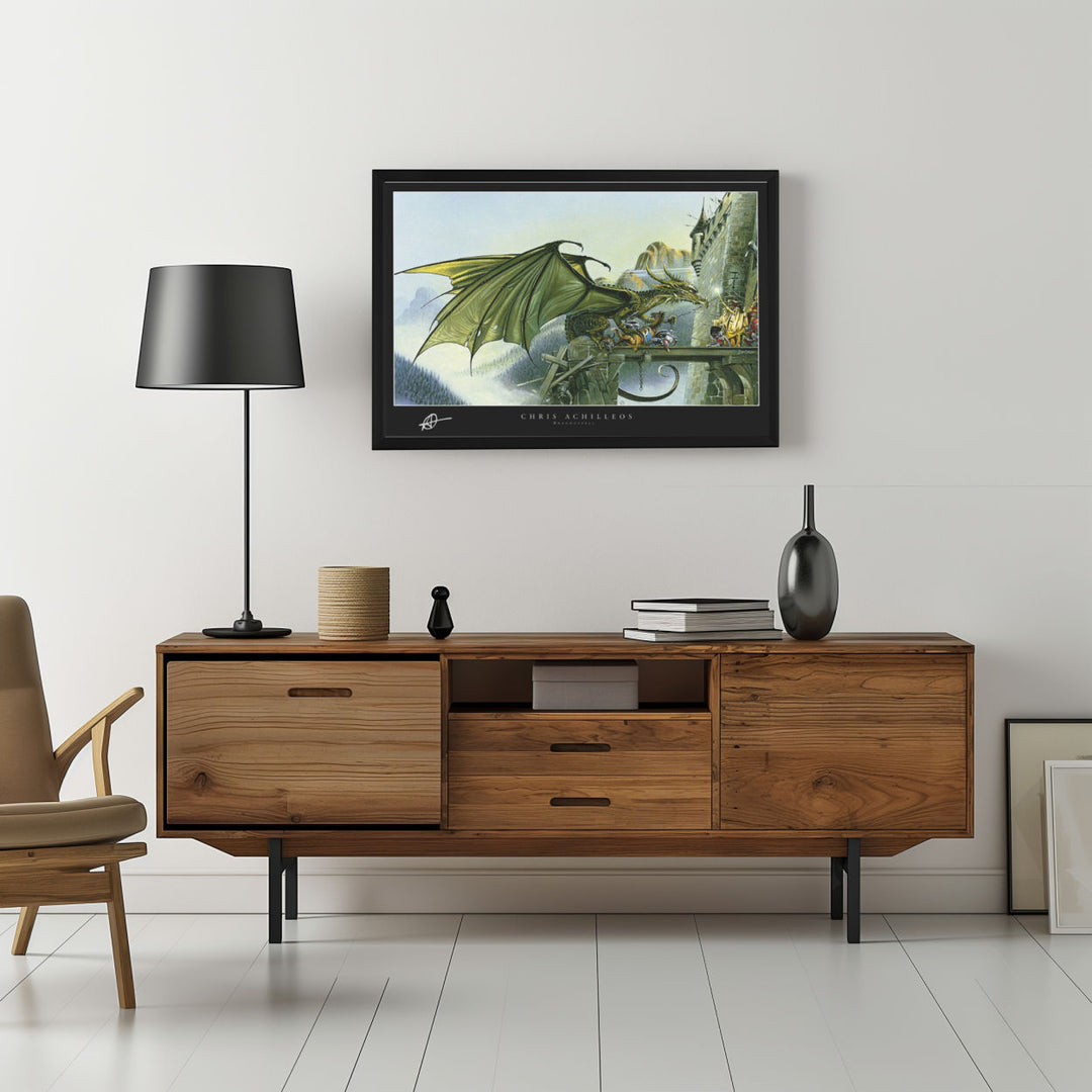 Background with Framed Poster