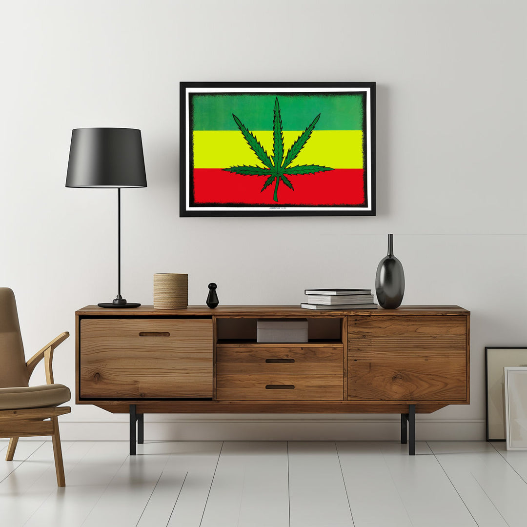 Background with Framed Poster