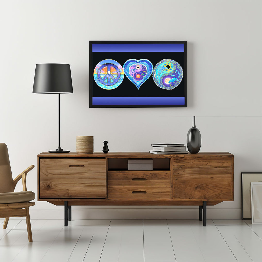 Background with Framed Poster