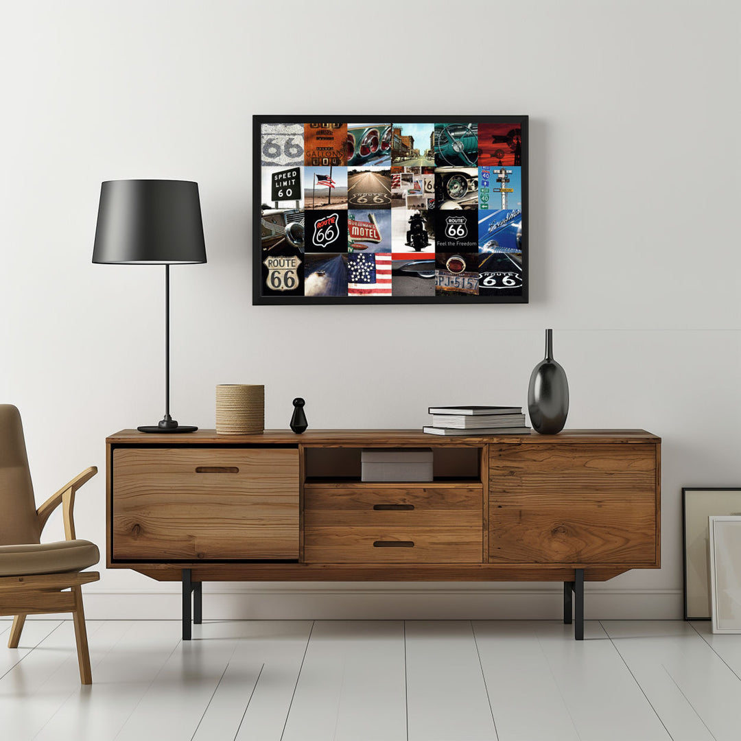 Background with Framed Poster