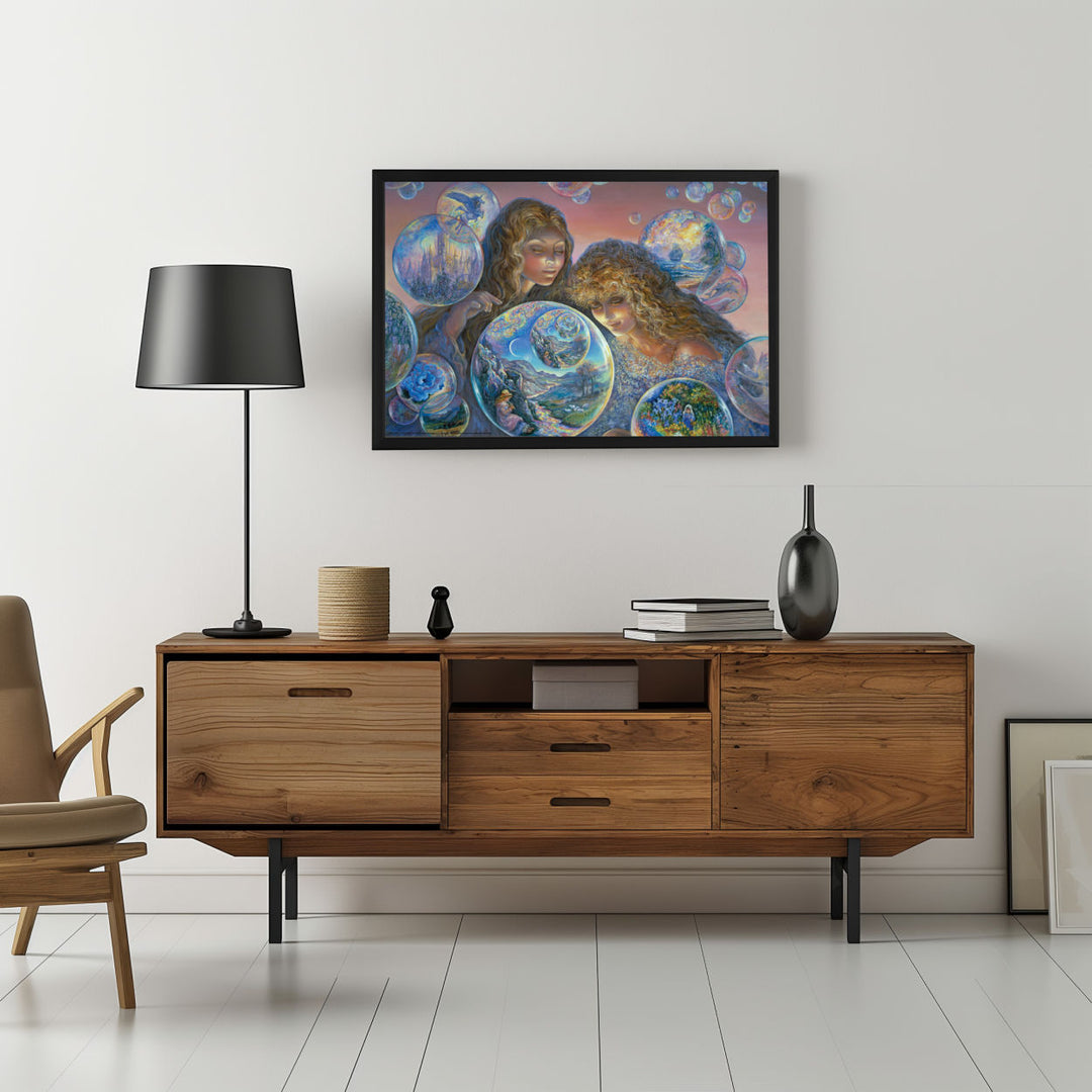 Background with Framed Poster