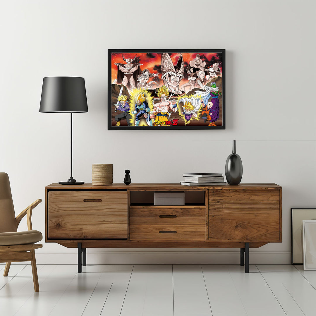 Background with Framed Poster