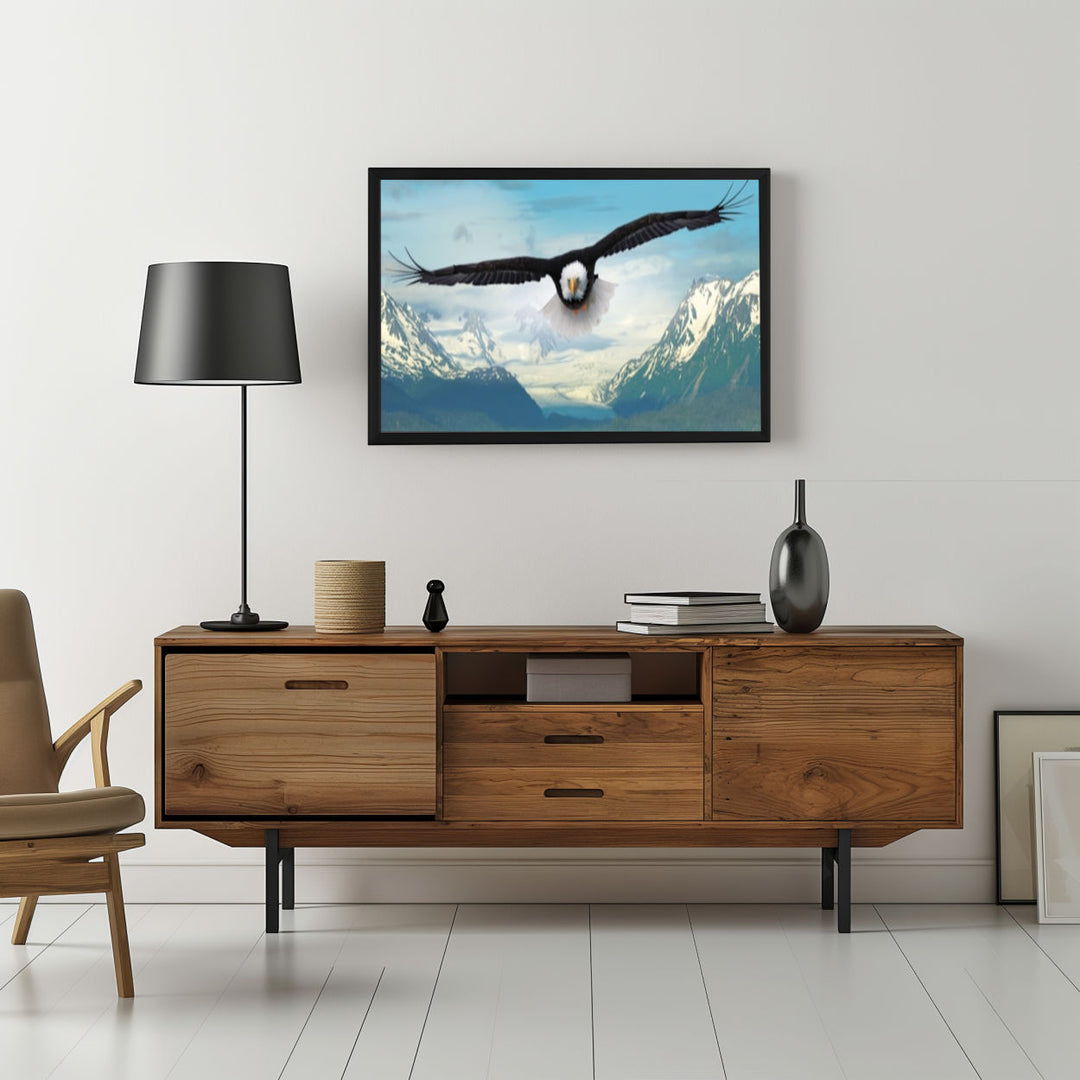 Background with Framed Poster