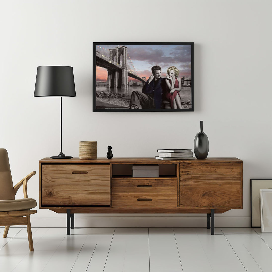 Background with Framed Poster