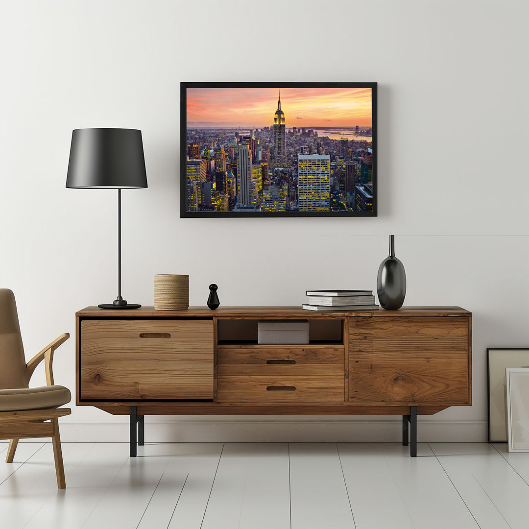 Background with Framed Poster