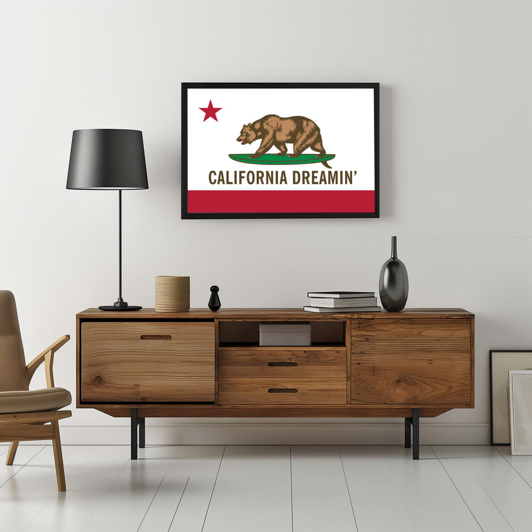 Background with Framed Poster