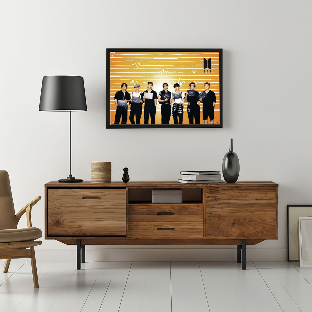 Background with Framed Poster