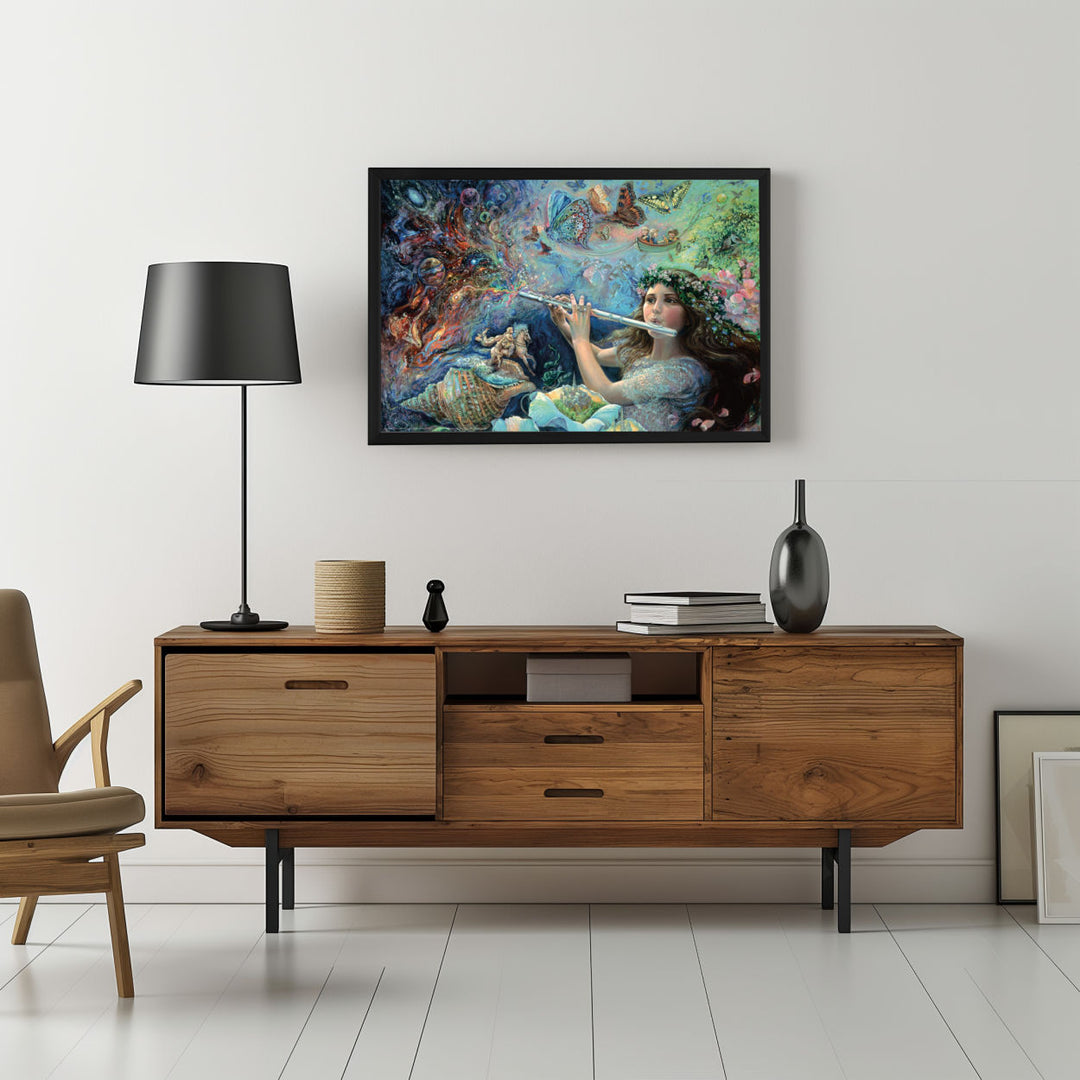 Background with Framed Poster