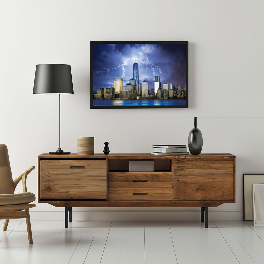 Background with Framed Poster