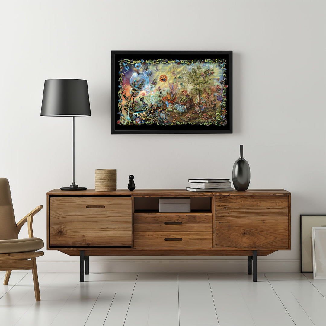 Background with Framed Poster