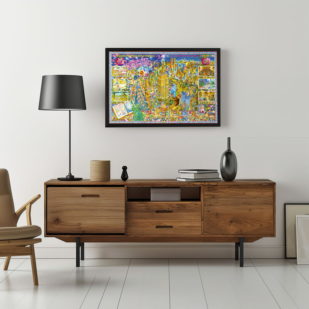 Background with Framed Poster