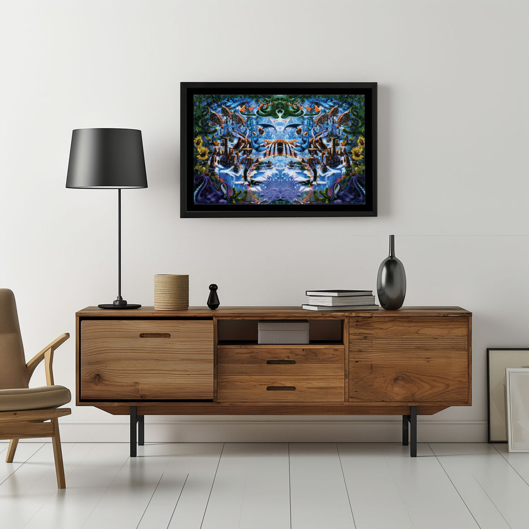 Background with Framed Poster