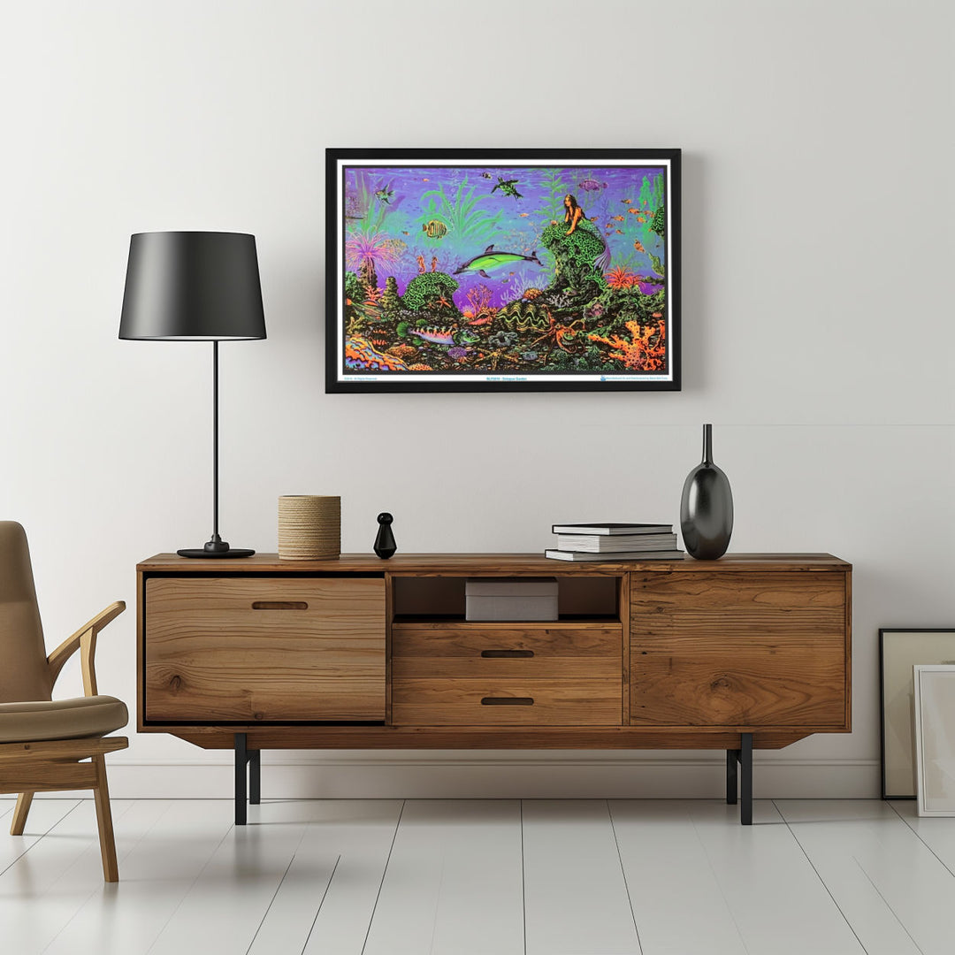 Background with Framed Poster