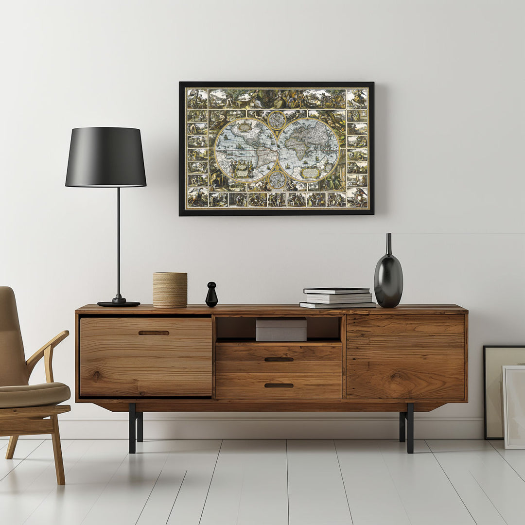 Background with Framed Poster