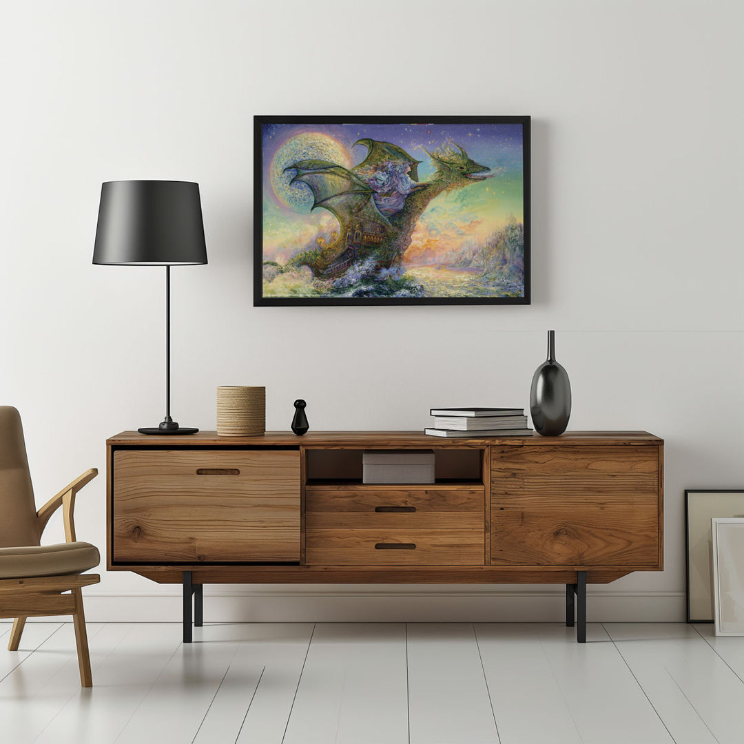 Background with Framed Poster