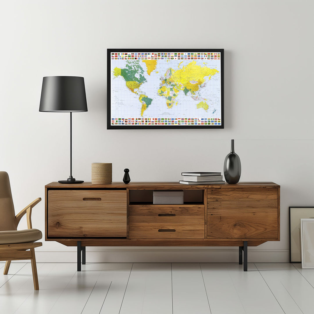 Background with Framed Poster