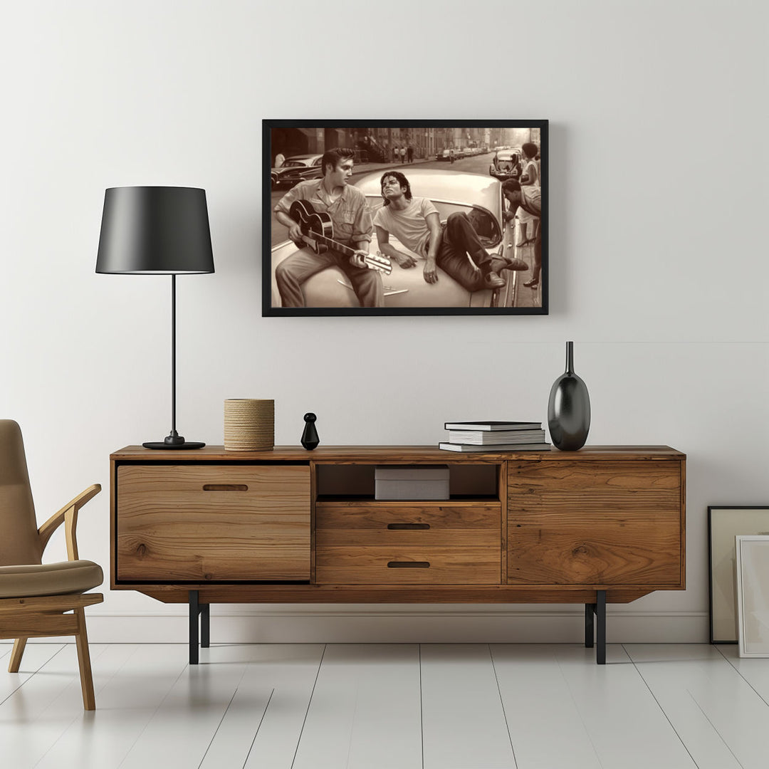 Background with Framed Poster