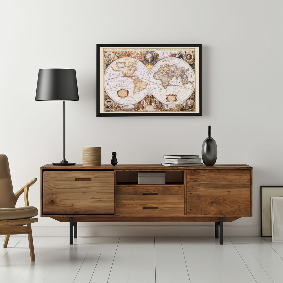 Background with Framed Poster