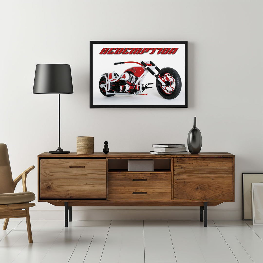 Background with Framed Poster