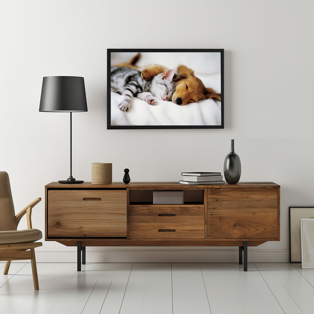Background with Framed Poster
