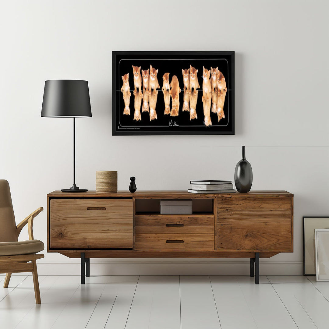 Background with Framed Poster