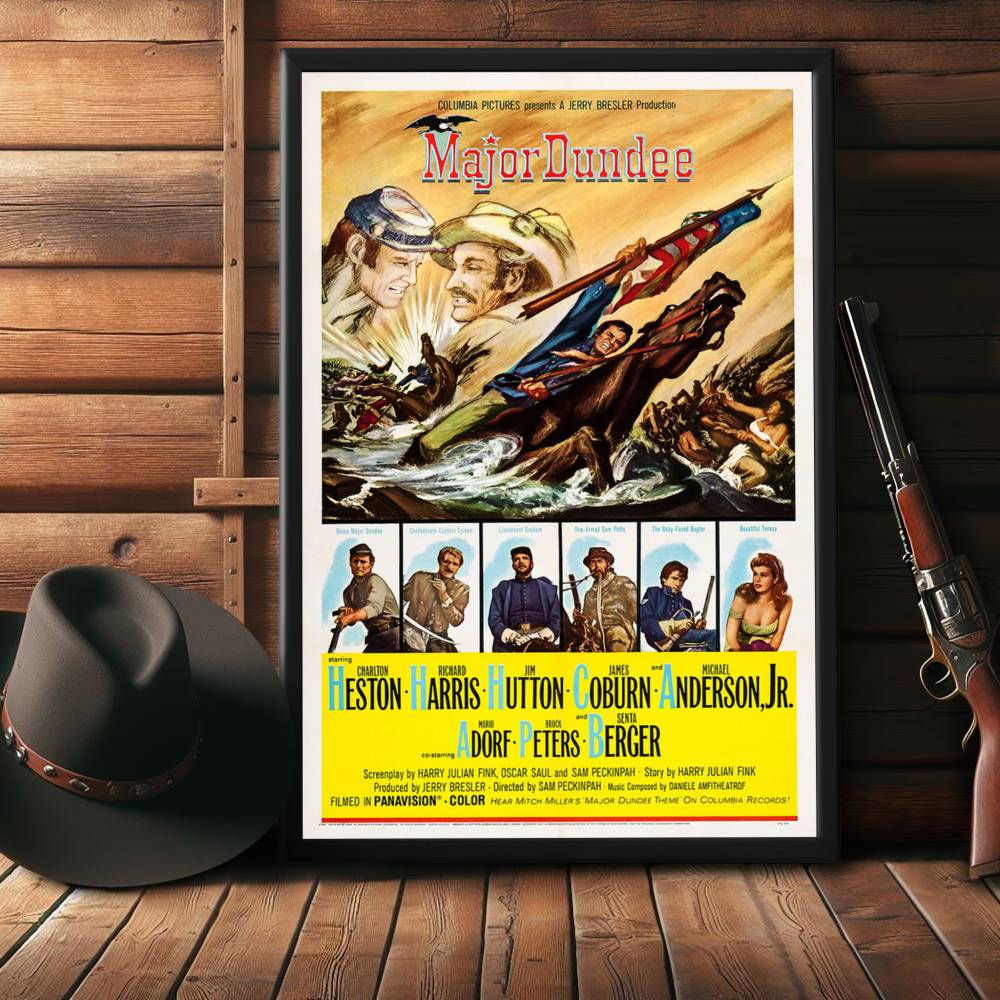 "Major Dundee" (1965) Framed Movie Poster