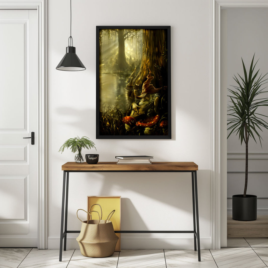 Background with Framed Poster