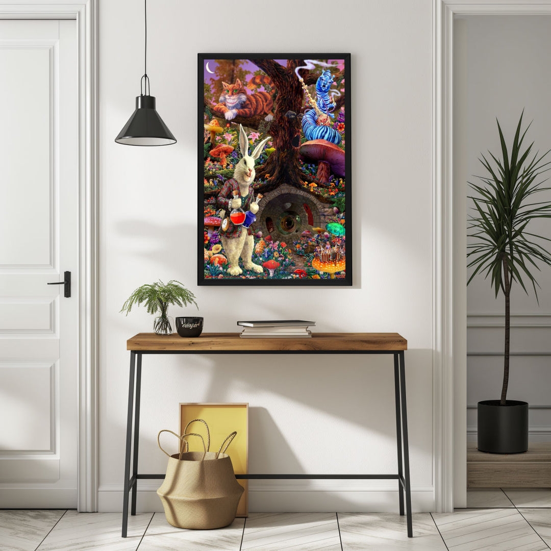 Background with Framed Poster