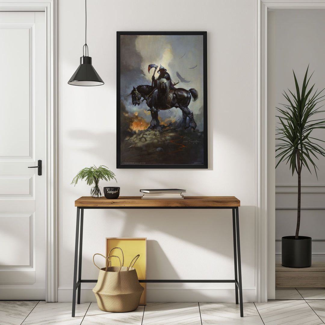Background with Framed Poster