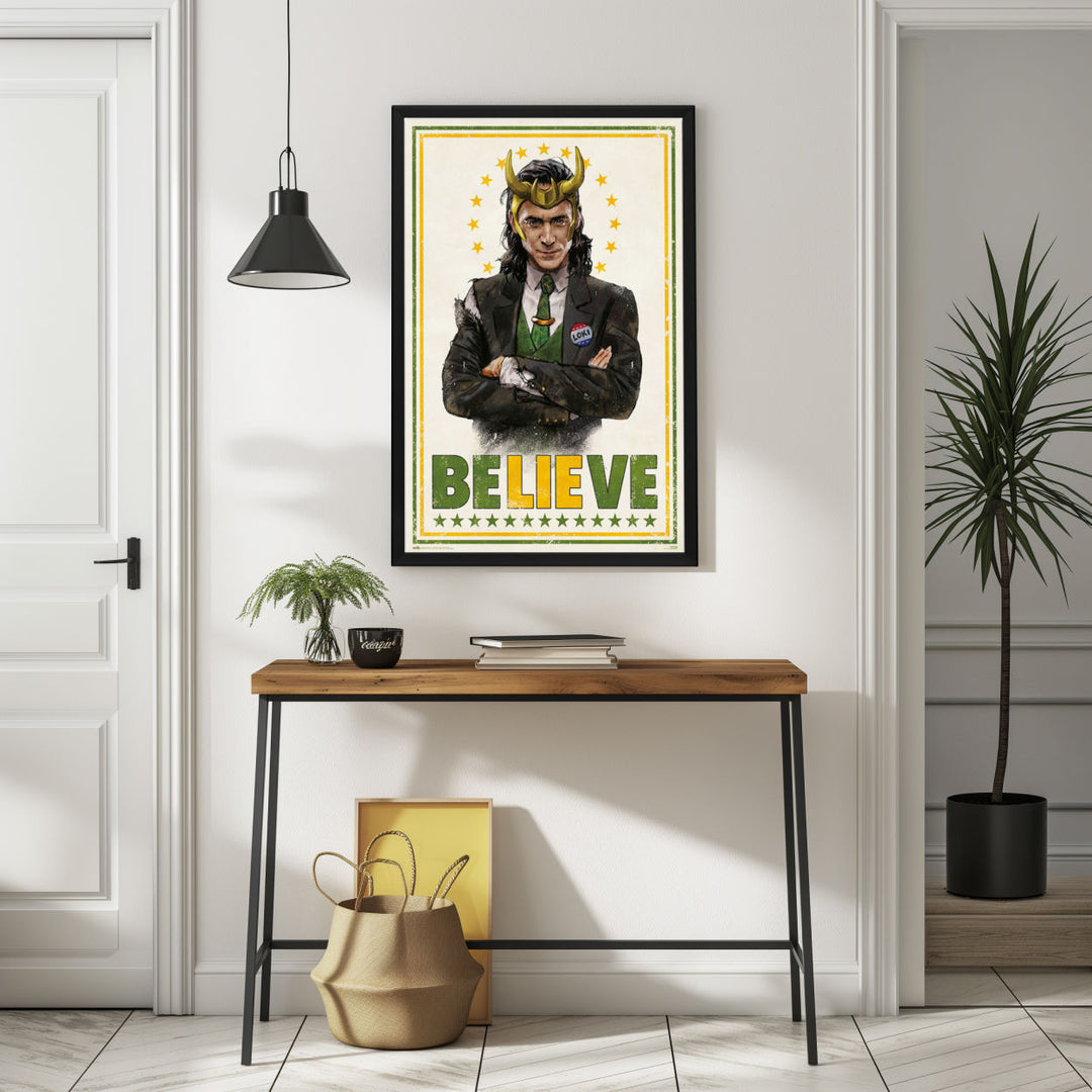 Background with Framed Poster