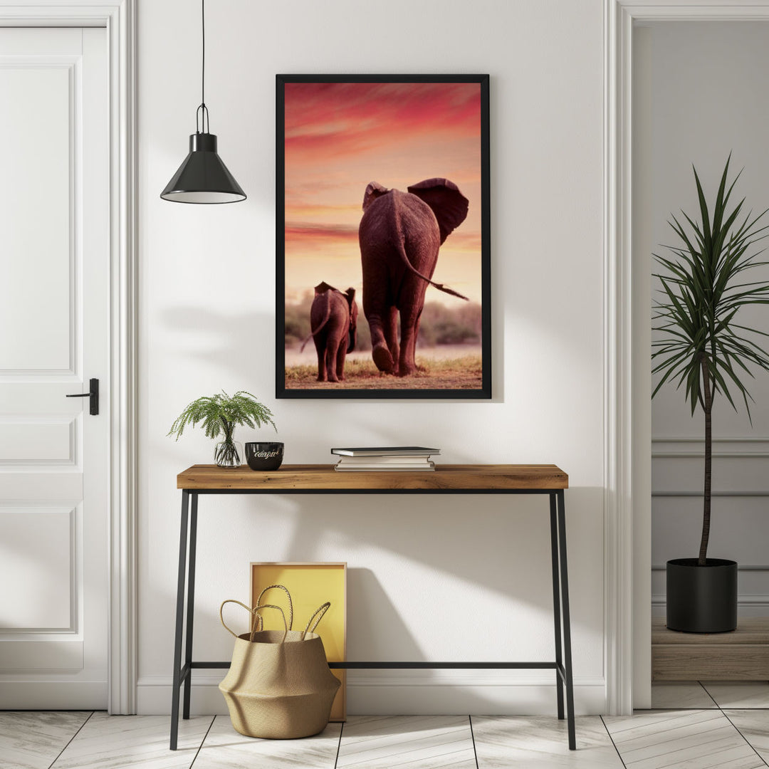 Background with Framed Poster