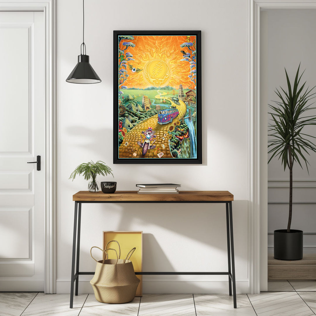 Background with Framed Poster