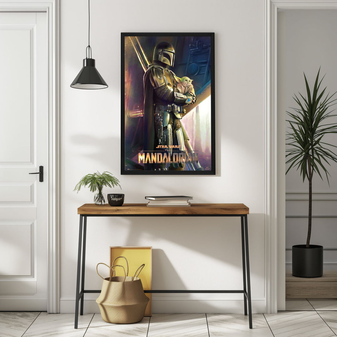 Background with Framed Poster