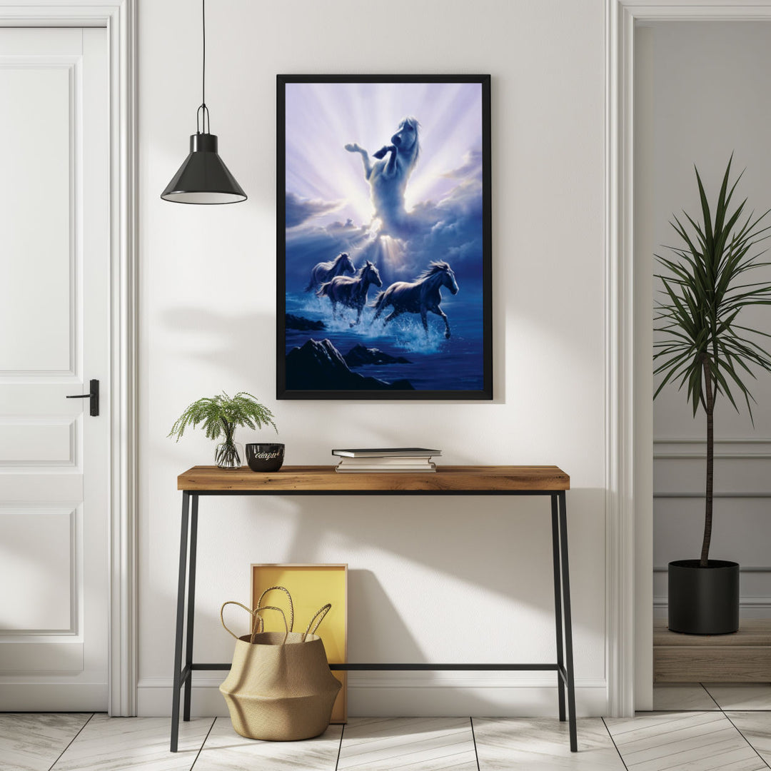 Background with Framed Poster