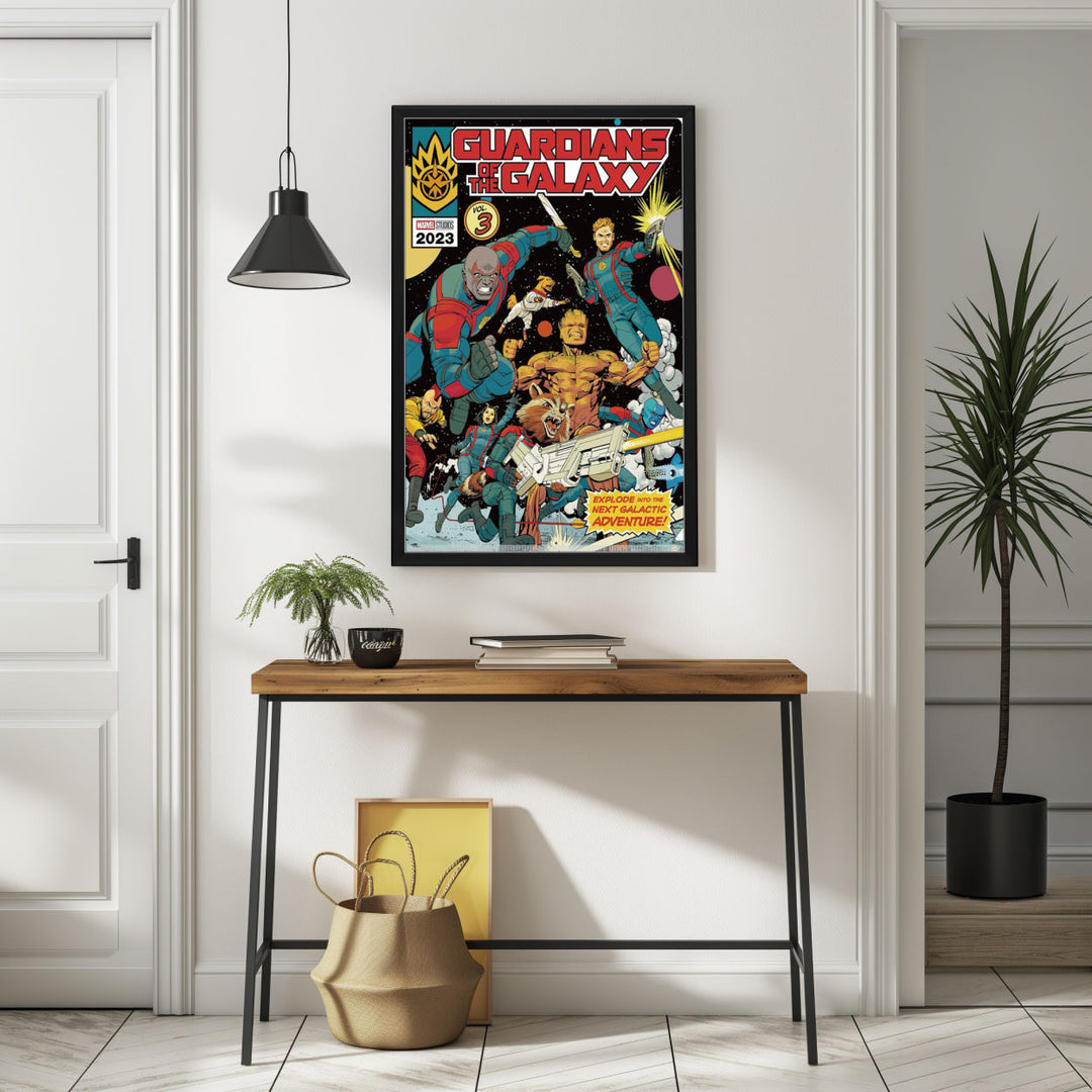 Background with Framed Poster