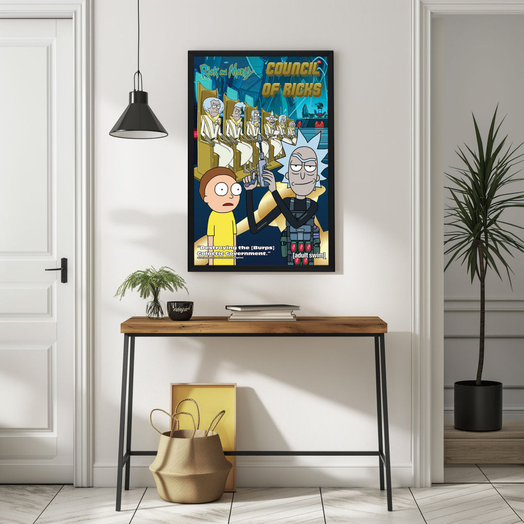 Background with Framed Poster