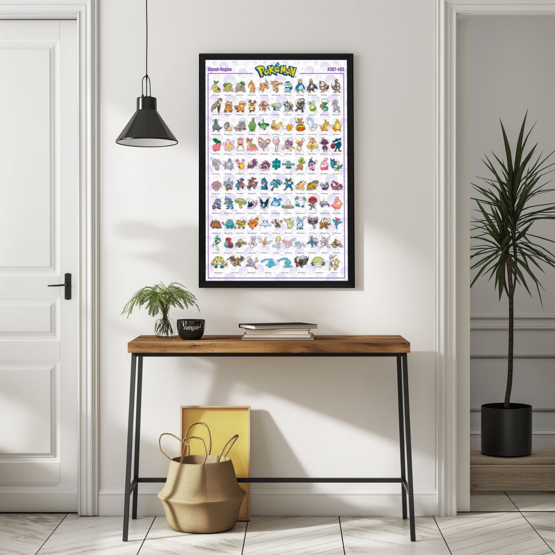 Background with Framed Poster
