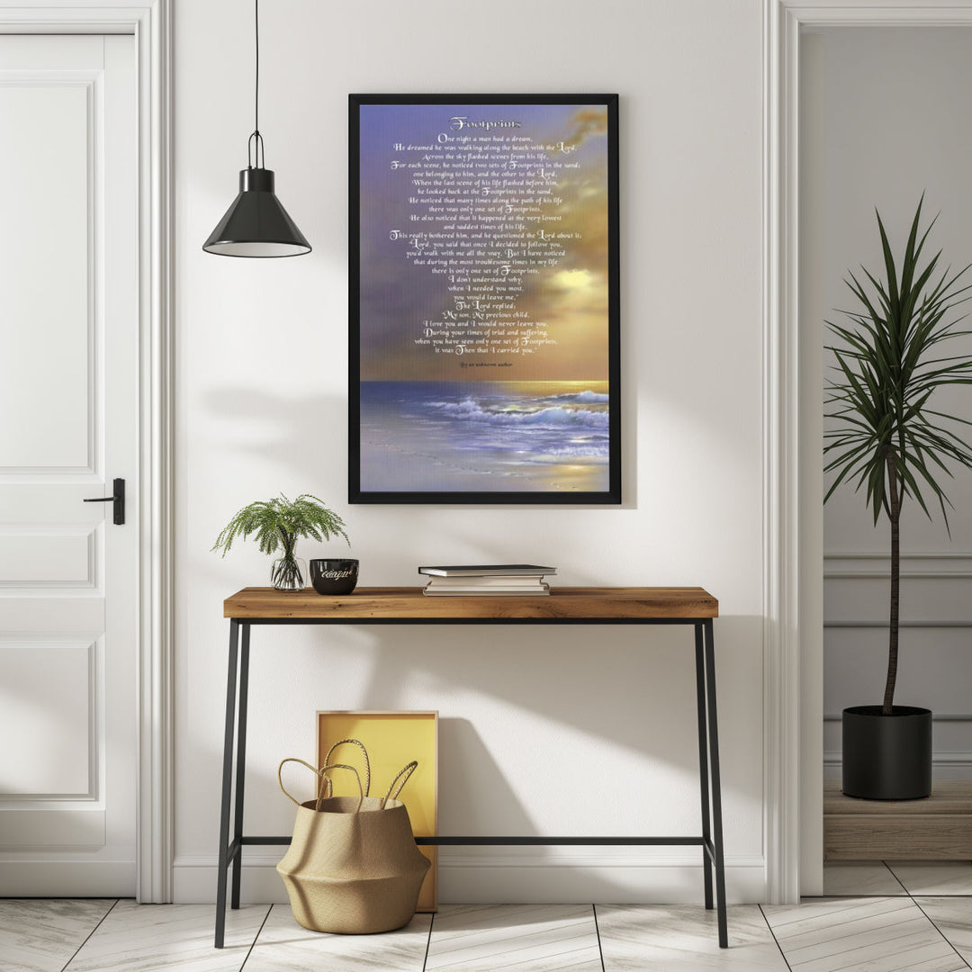 Background with Framed Poster